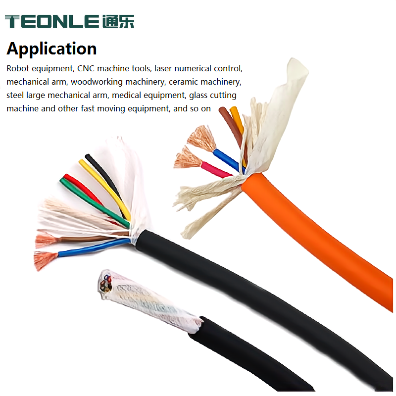 High flexible drag chain TRVV power line