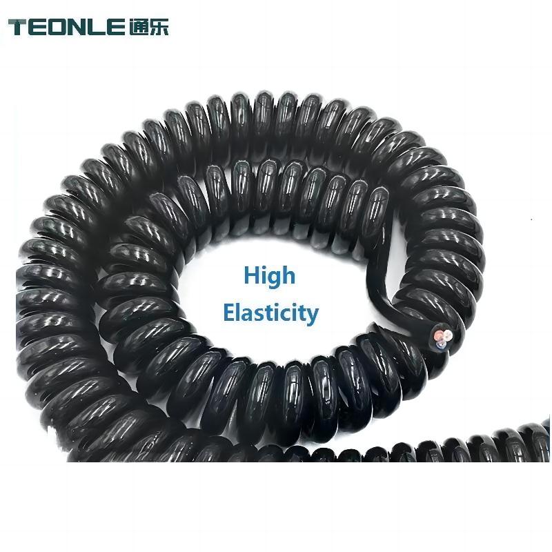 通樂柔性彈力螺旋電纜0.12～4平方米耐寒耐折耐高溫